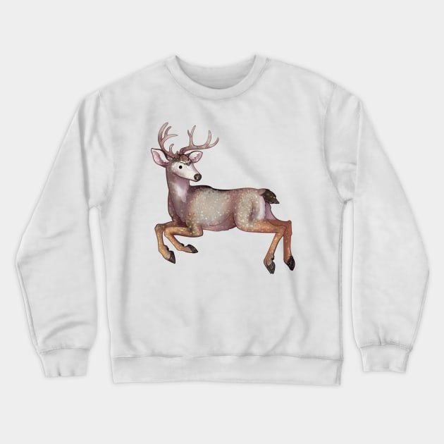 Cozy Mule Deer Crewneck Sweatshirt by Phoenix Baldwin